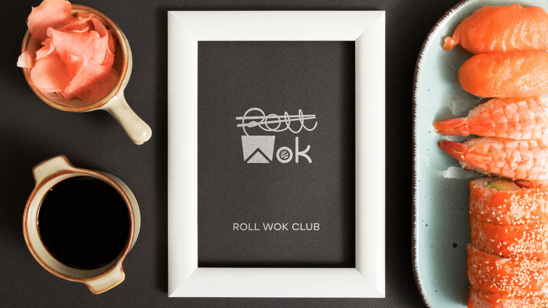 Разработка логотипа суши-бара «Roll Wok Club» в Красноуфимске
